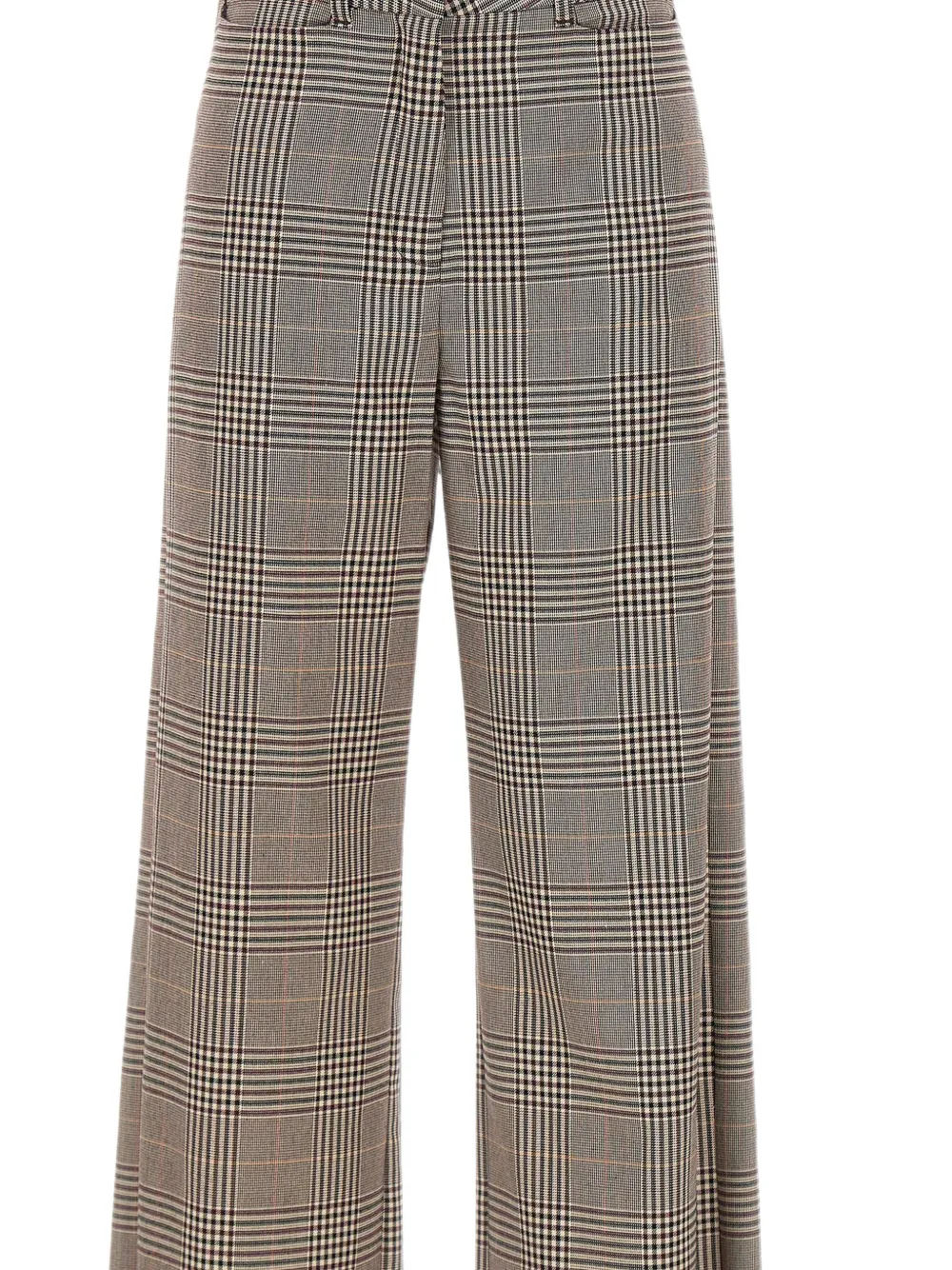 Marella check-pattern trousers Bruin