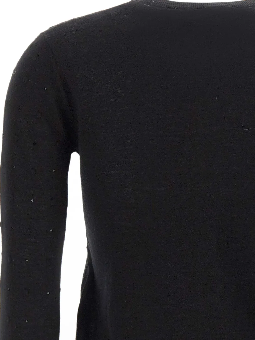 Max Mara Trui verfraaid met stras Zwart