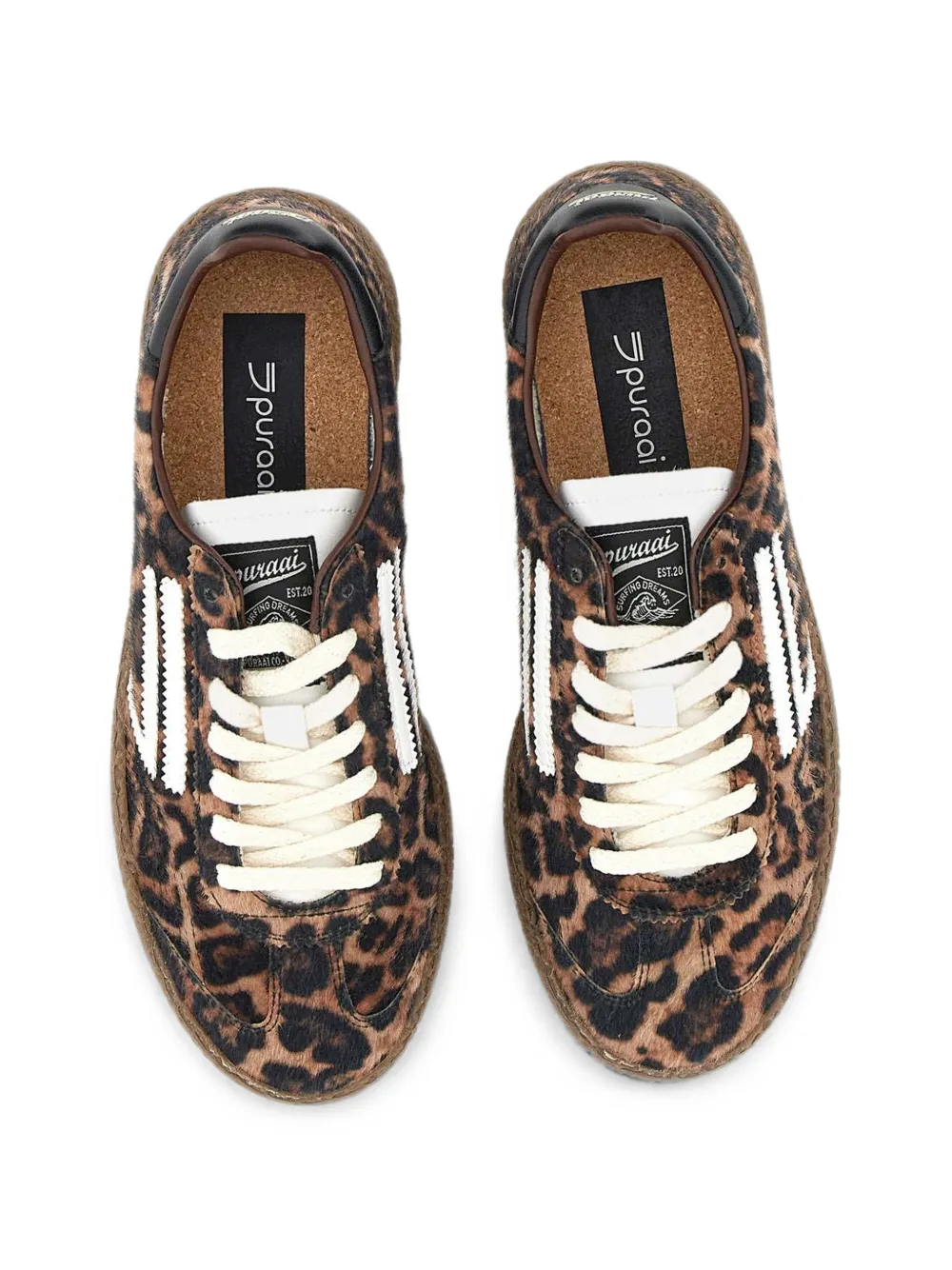 Puraai 6.01 XS sneakers met luipaardprint Bruin