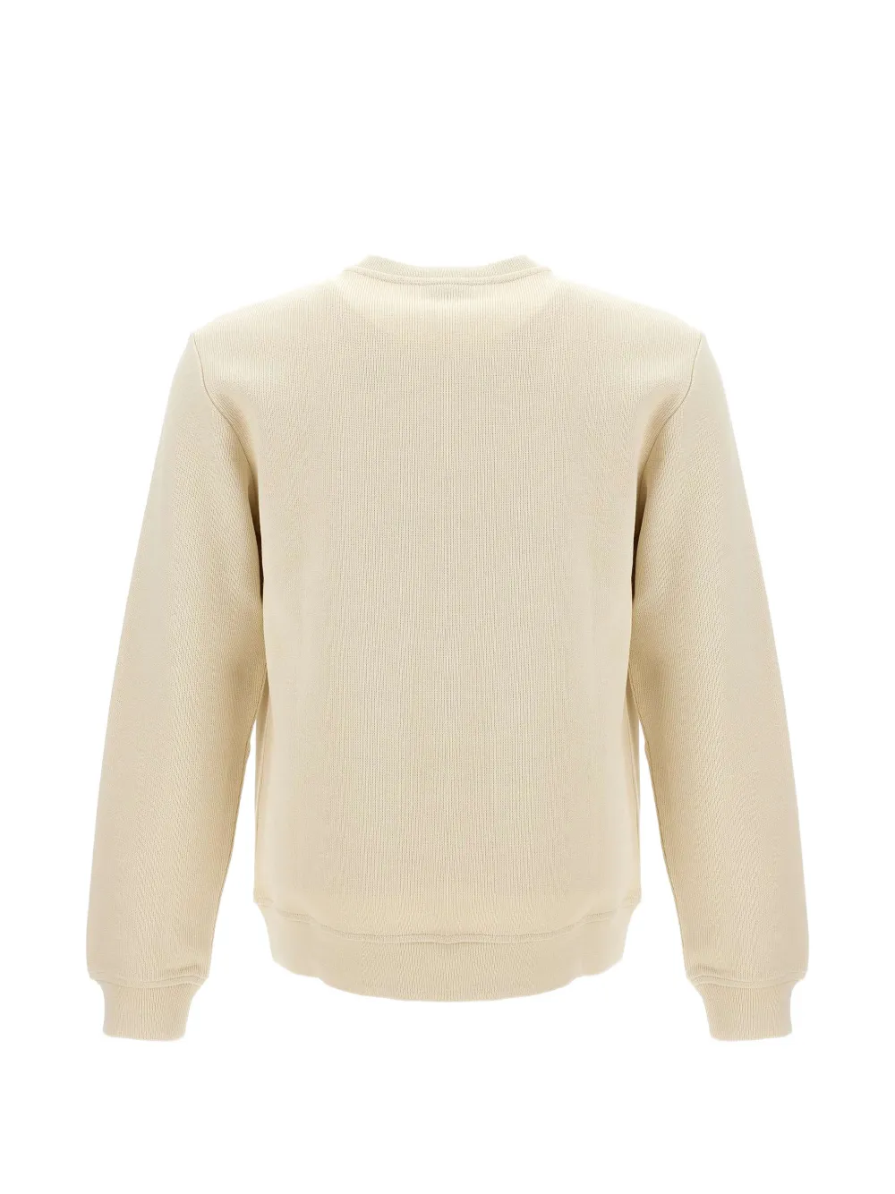 Ea7 Emporio Armani Trui met geribbelde afwerking en logopatch Beige