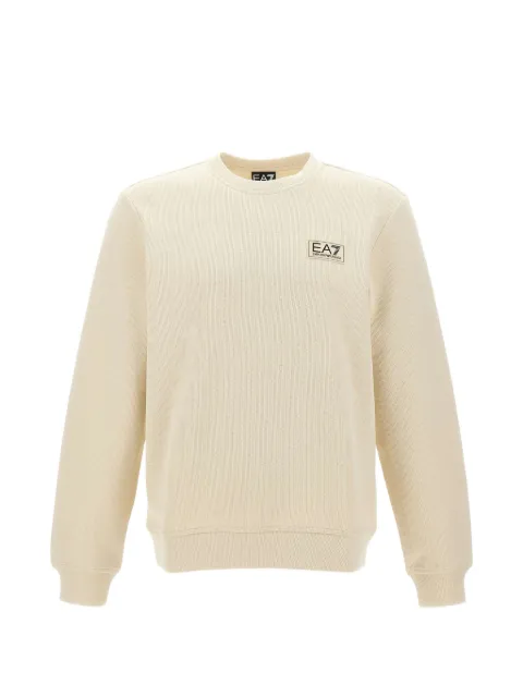 Ea7 Emporio Armani logo-patch ribbed-finish sweater