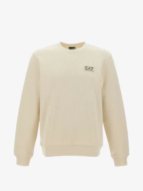 Ea7 Emporio Armani logo-patch ribbed-finish sweater