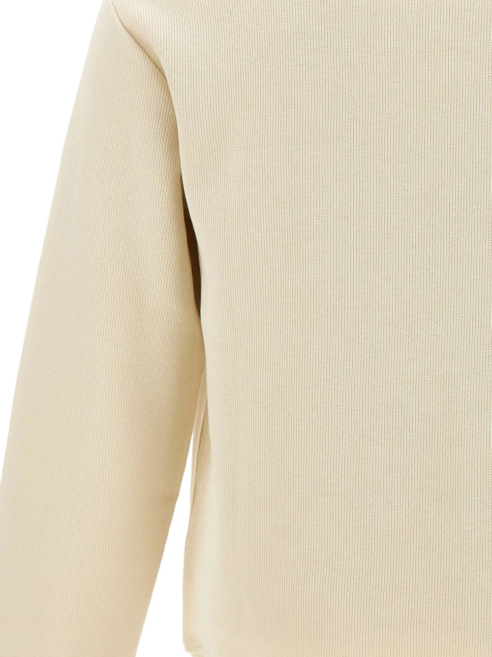 Ea7 Emporio Armani Trui met geribbelde afwerking en logopatch Beige