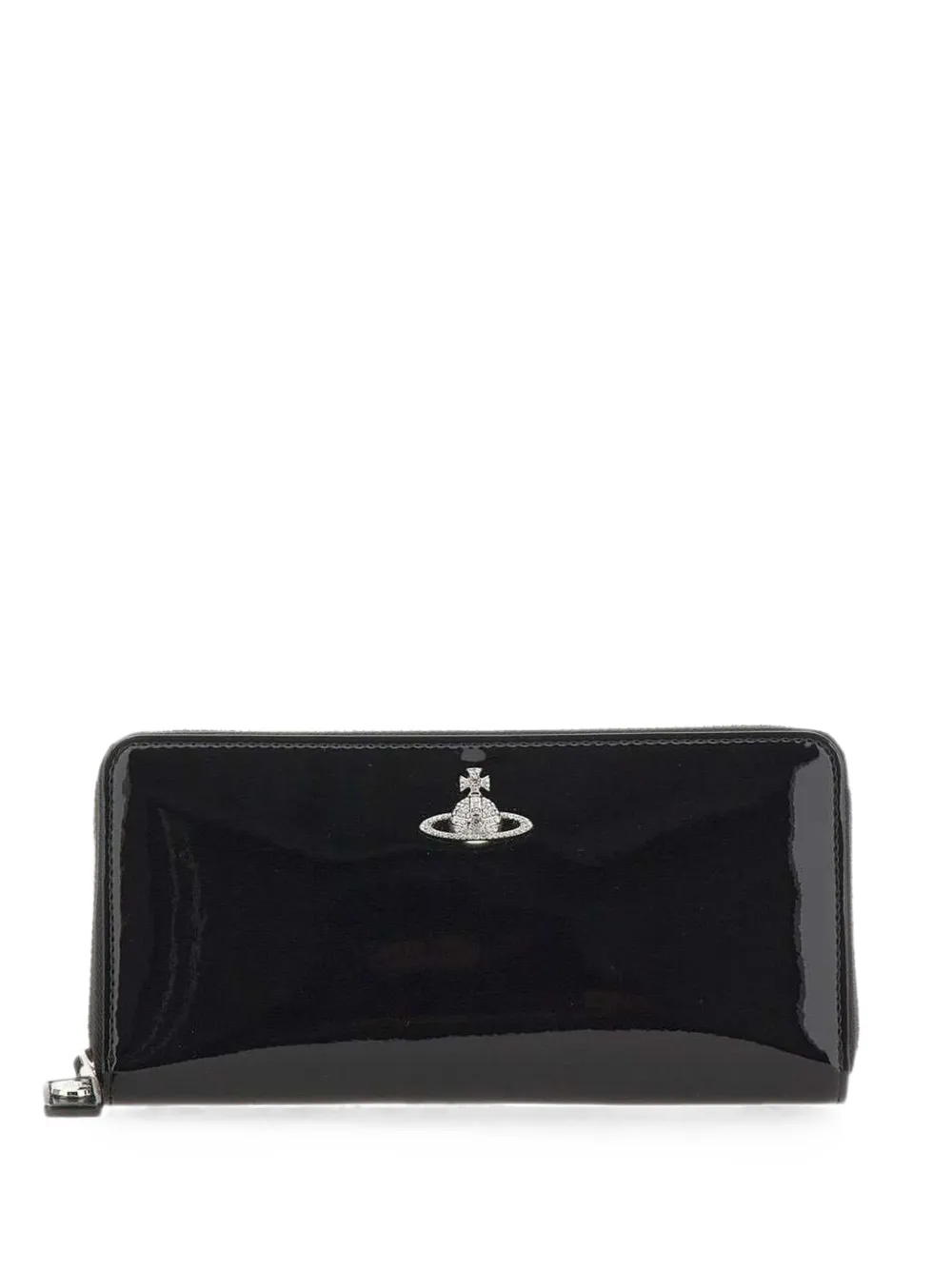 Vivienne Westwood Orb-rhinestone-embellished Wallet In Black