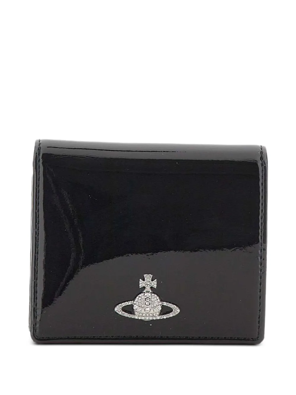 Vivienne Westwood Orb patent wallet - Nero