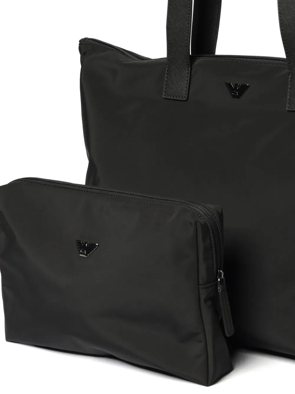 Emporio Armani Opvouwbare shopper met bijpassende buidel en ritssluiting Zwart