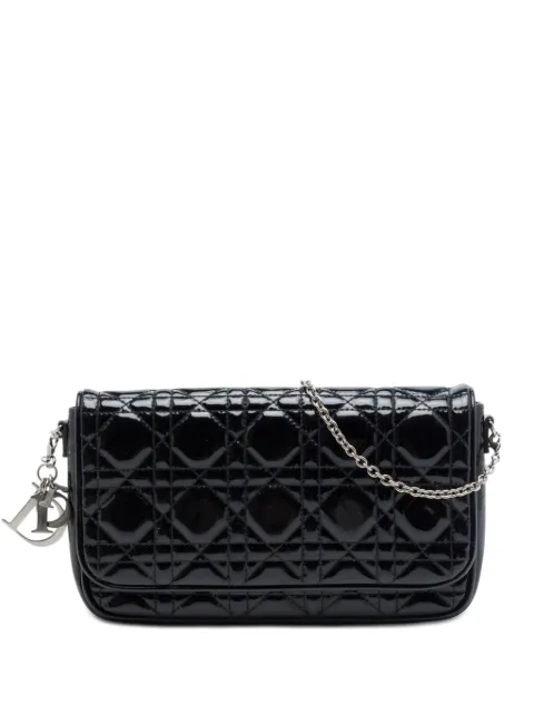 Christian Dior Pre-Owned 2011 Patent Cannage Lady Dior Wallet On Chain crossbody bag