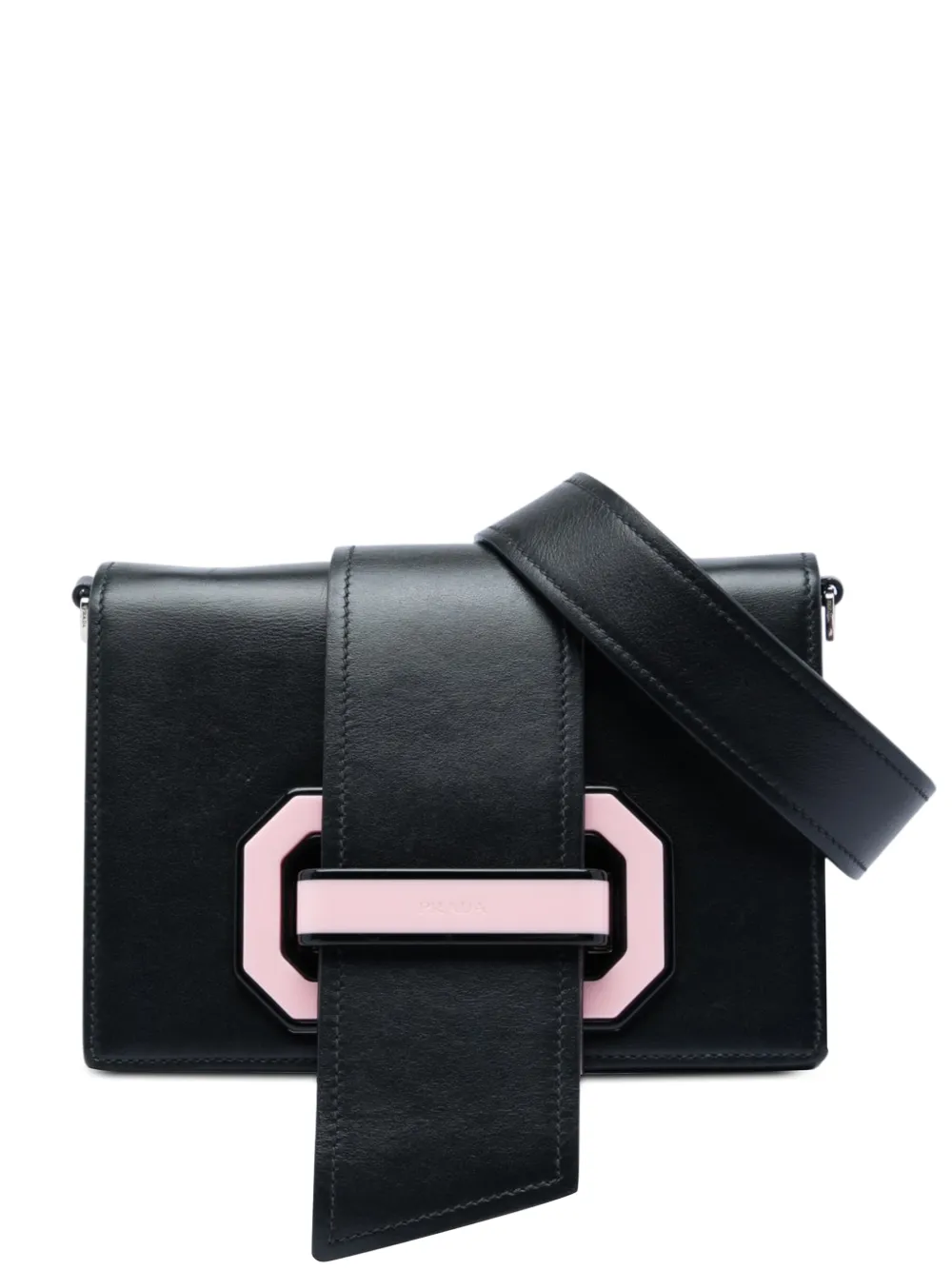 Prada Pre-Owned 2010-2026 City Calf Plex Ribbon crossbody bag - Schwarz