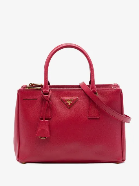 Prada Pre-Owned 2010-2026 Medium Saffiano Lux Galleria Double Zip satchel