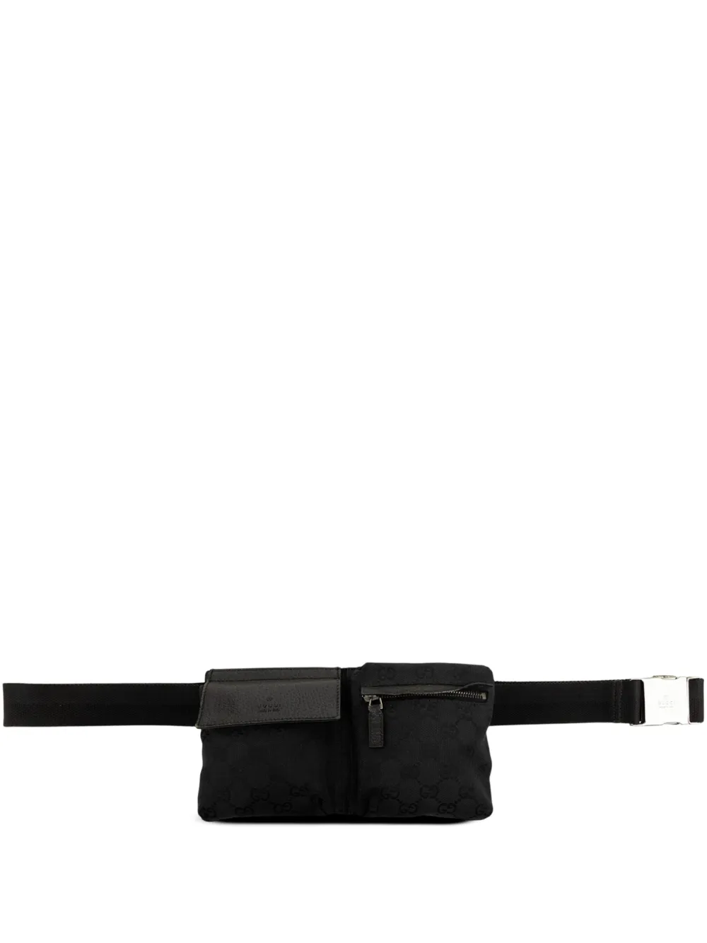 Gucci Pre-Owned 2000-2015 GG Canvas Double Pocket belt bag - Nero