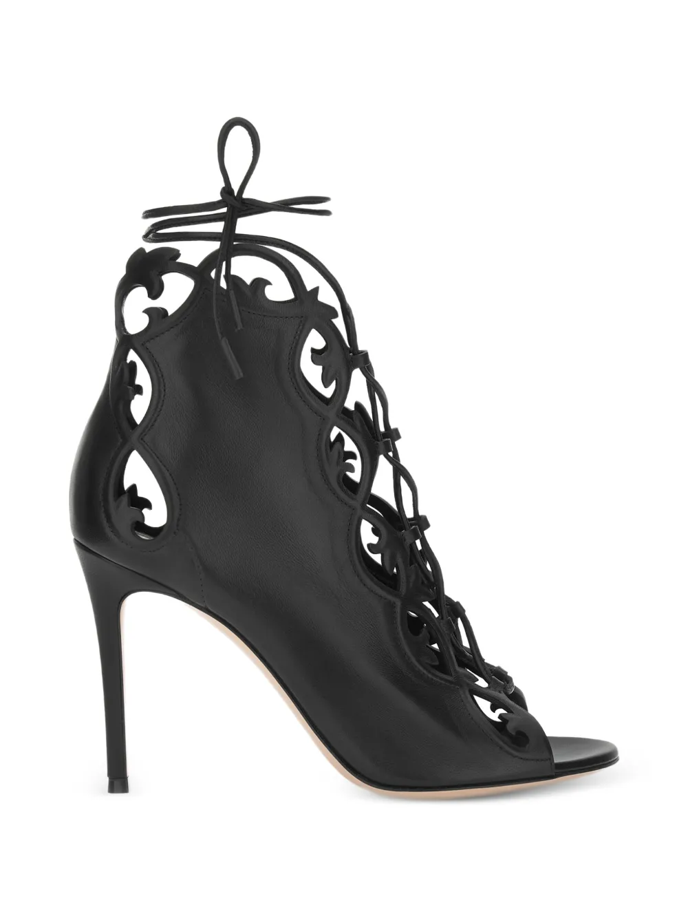 Gianvito Rossi laser-cut lace-up ankle boots