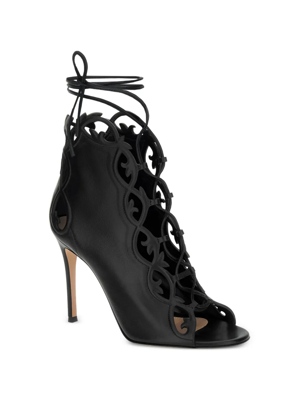 Gianvito Rossi Veterenkellaarzen met uitgesneden details Zwart