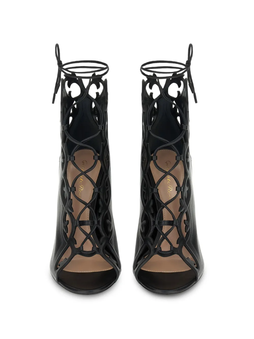 Gianvito Rossi Veterenkellaarzen met uitgesneden details Zwart