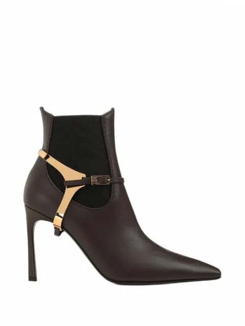 Sergio Rossi Spur leather ankle boots