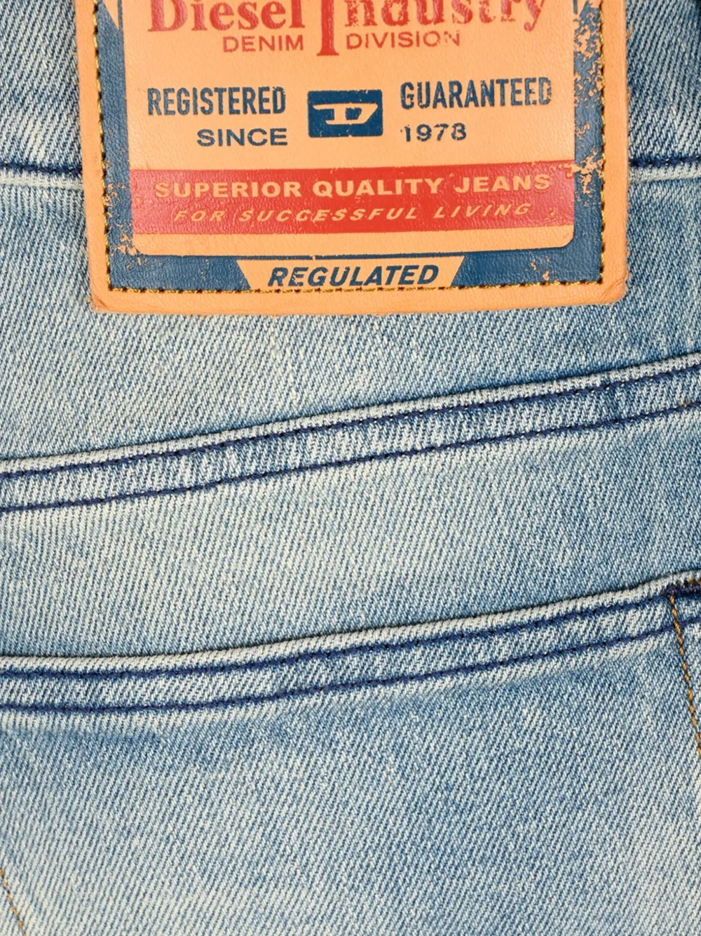 Diesel Gerafelde jeans met vervaagd effect Blauw