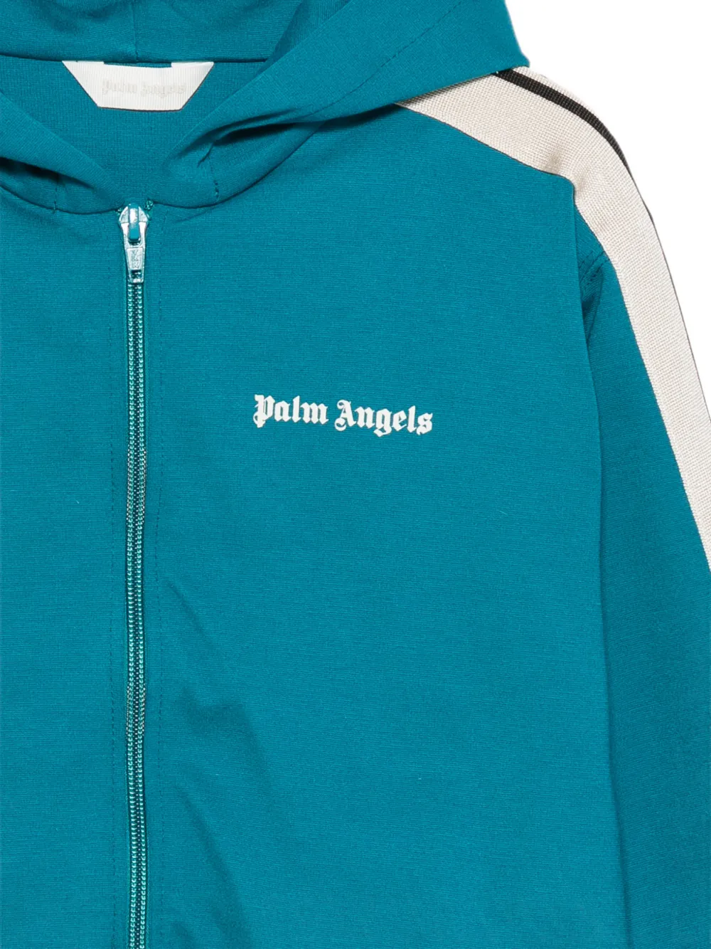 Palm Angels Kids Hoodie met logoprint Blauw