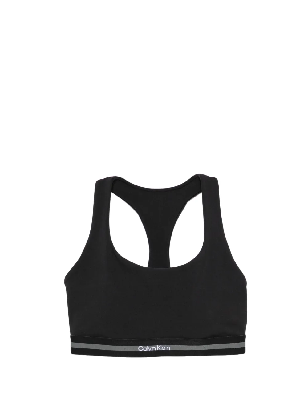 Calvin Klein logo-tape racerback sports bra - Nero