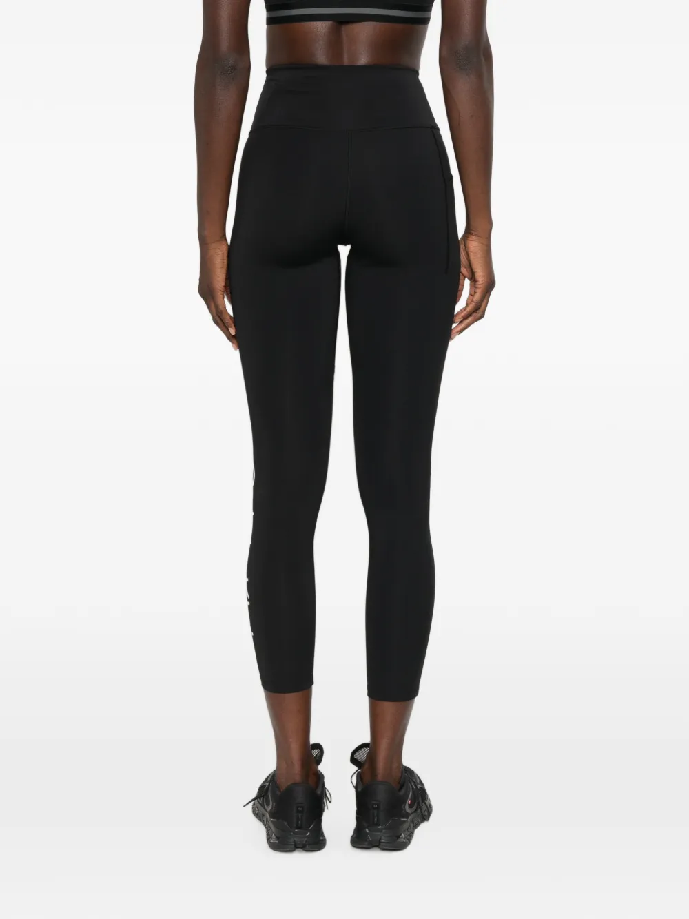 Calvin Klein High waist legging met logoprint Zwart