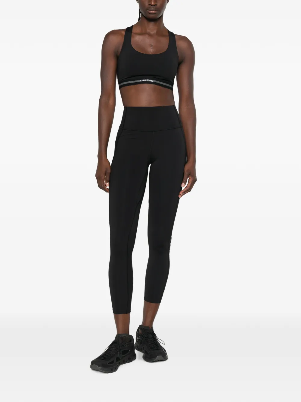 Calvin Klein High waist legging met logoprint Zwart