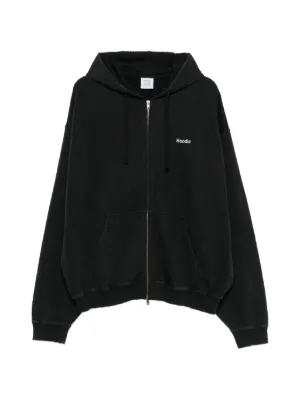 Martine Rose graphic-print zip-up Hoodie | Black | FARFETCH PL