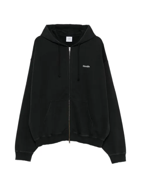 VETEMENTS logo-print zip-up hoodie