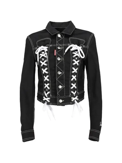 DSQUARED2 lace-up denim jacket