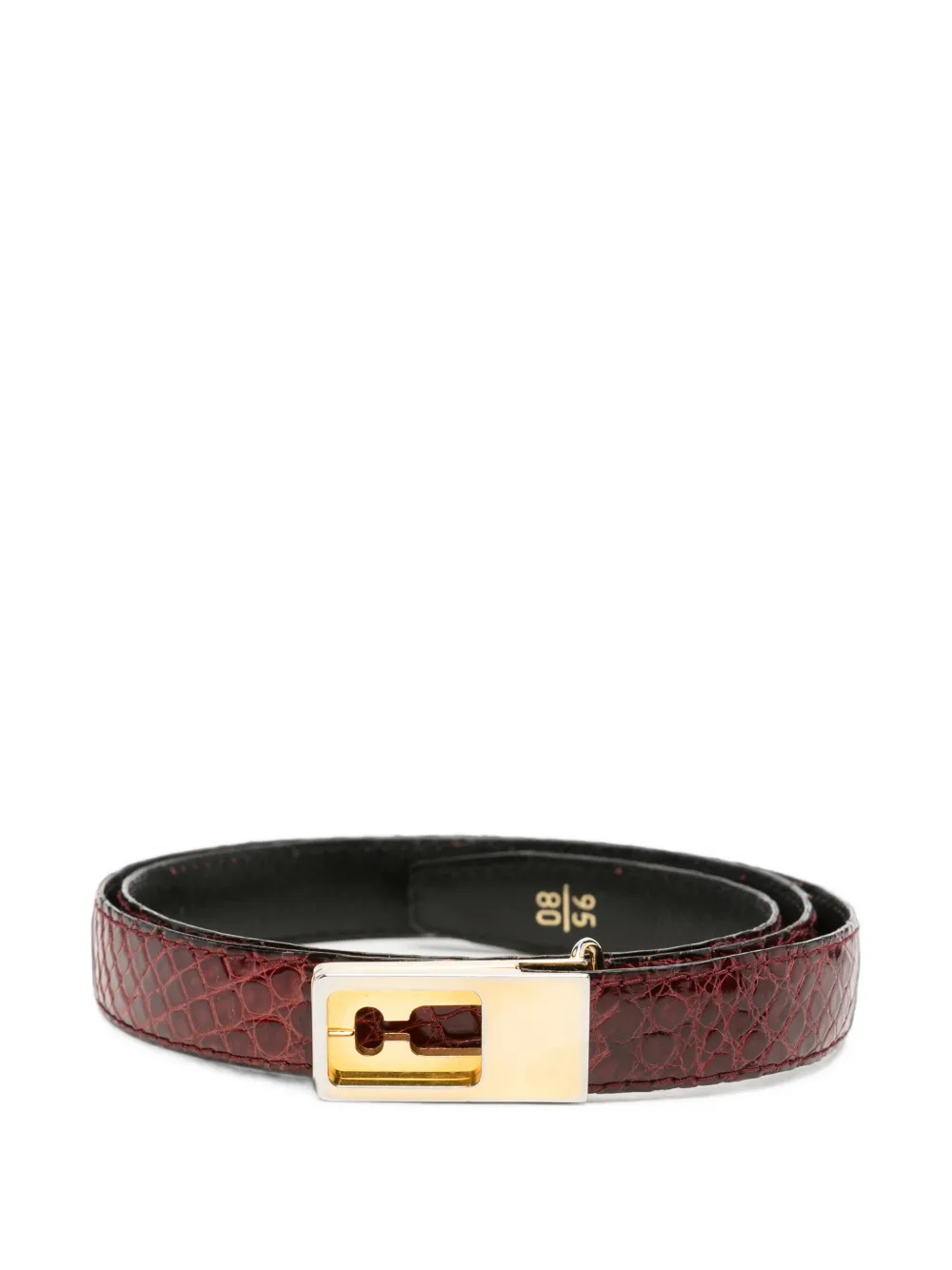 Ferragamo Pre-Owned Cintura con effetto coccodrillo anni '70 - Rosso