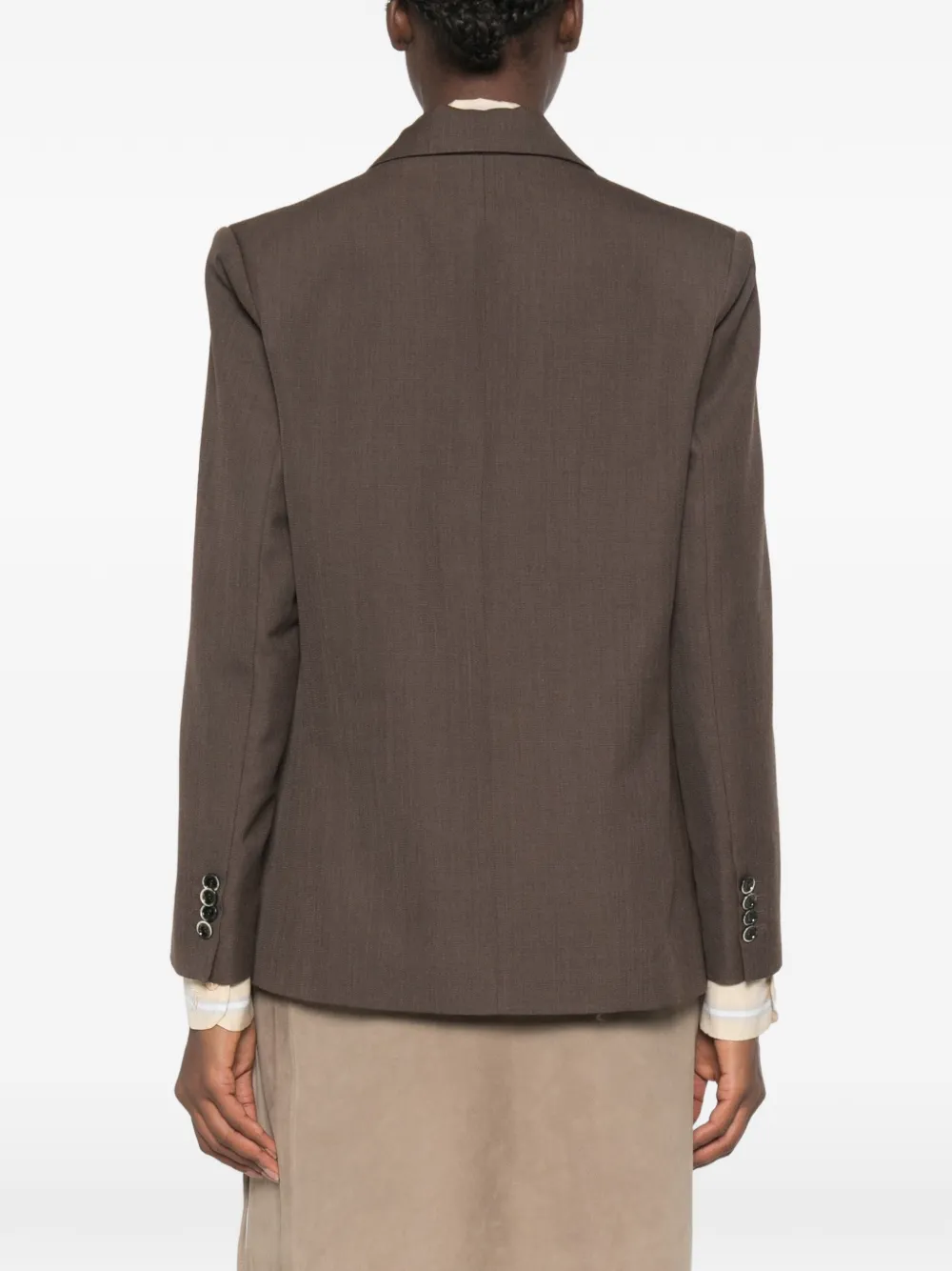 Nine In The Morning Blazer met enkele rij knopen en gekerfde revers Bruin