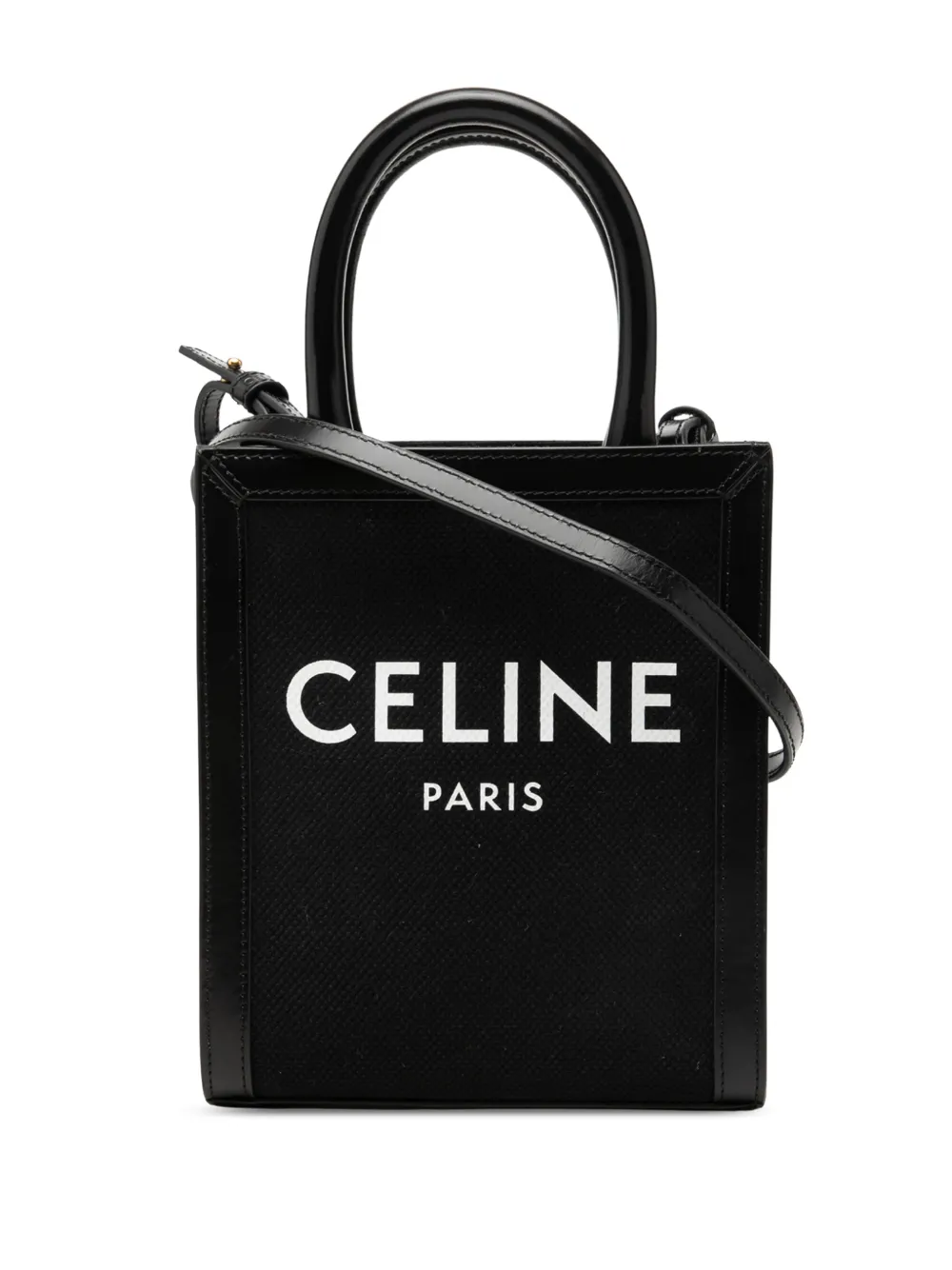 Celine Pre-Owned 2020 Mini Canvas Vertical Cabas Tote satchel - Schwarz