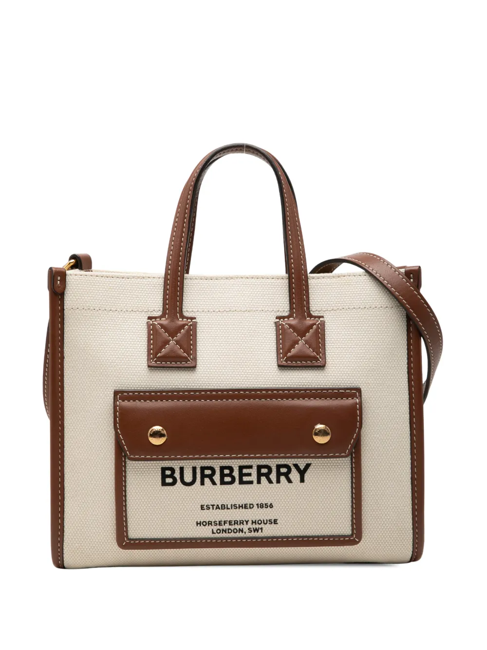 Burberry Pre-Owned 2000-2017 Mini Canvas Freya Tote satchel - Braun