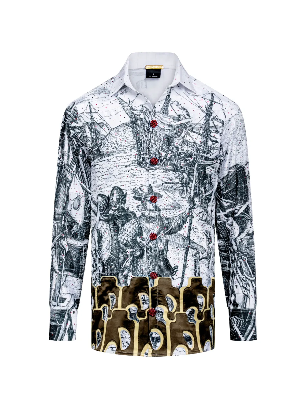 Lugo Lugo Espejos x Oro shirt - men - Recycled Wool/Recycled Silk/Recycled Cotton/Recycled Polyester/Recycled Rayon/Spandex/Elastane/Other fibres...