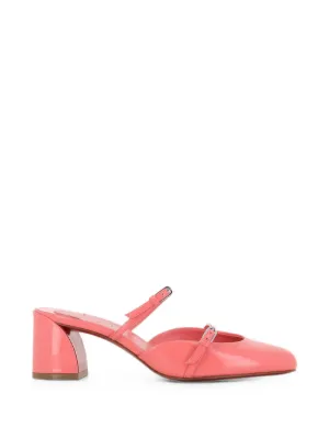 Alexander McQueen 75mm Metallic toe-cap Detail Mules | Pink | FARFETCH