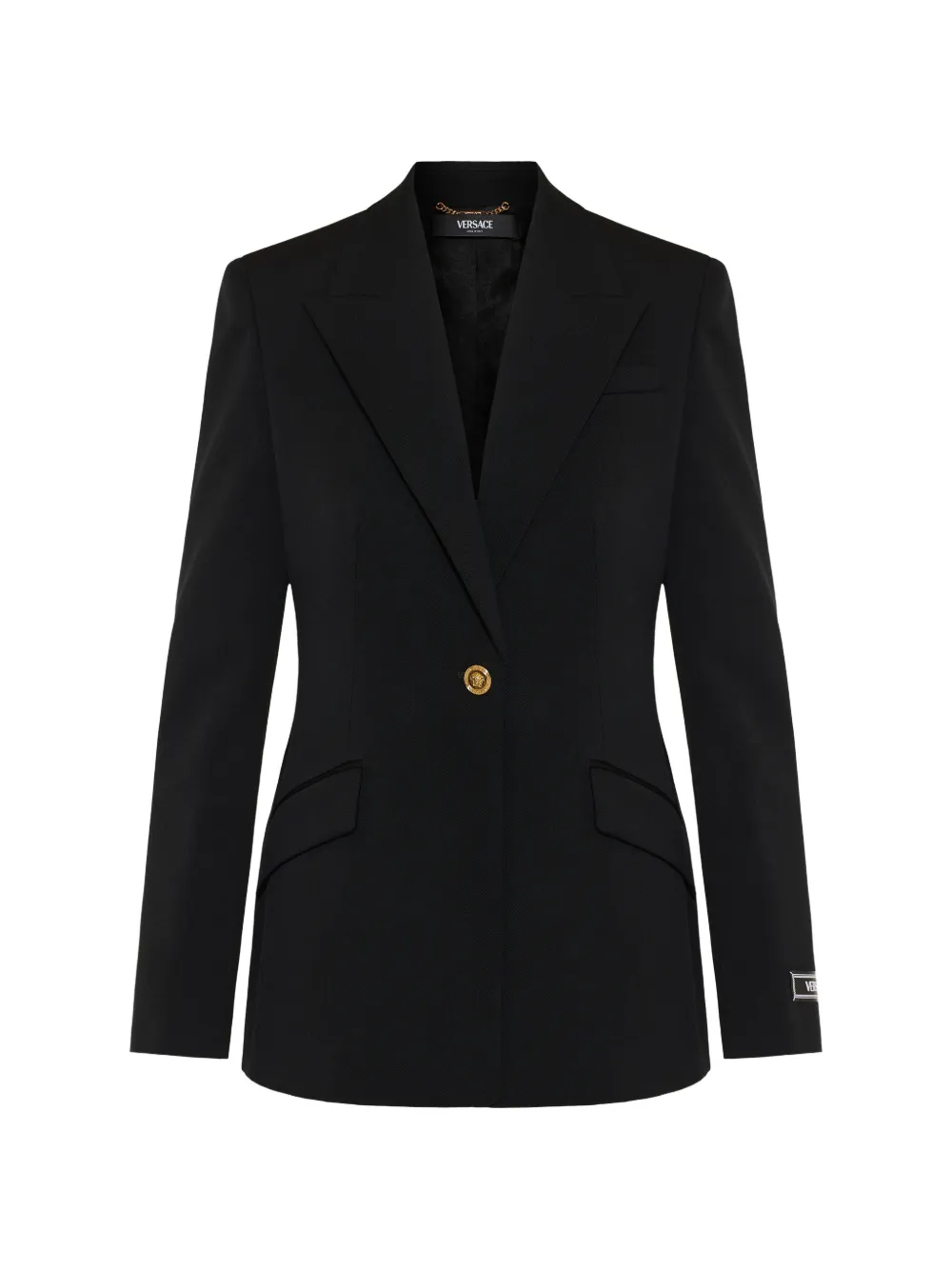 Versace stretch-wool blazer Zwart