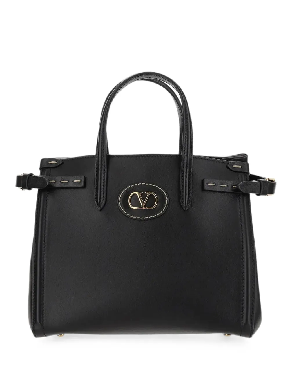 Valentino Garavani Borsa tote VLogo con fibbia - Nero