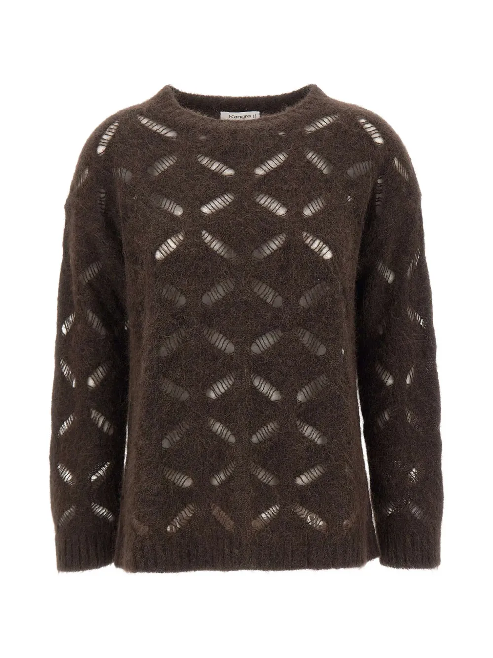 Kangra openwork-knit sweater - Braun