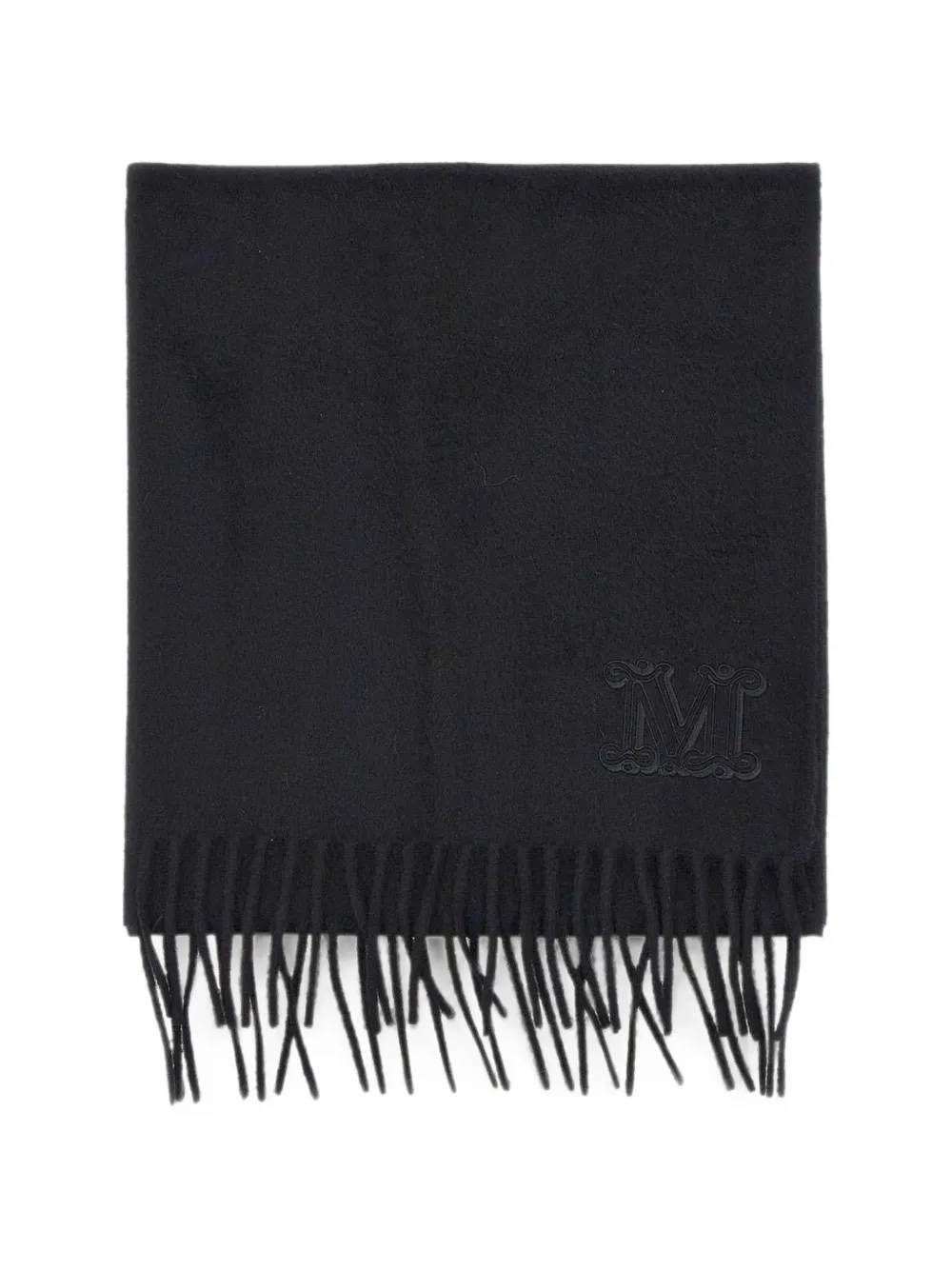 Max Mara Dalia Monogram-embroidered scarf - Schwarz