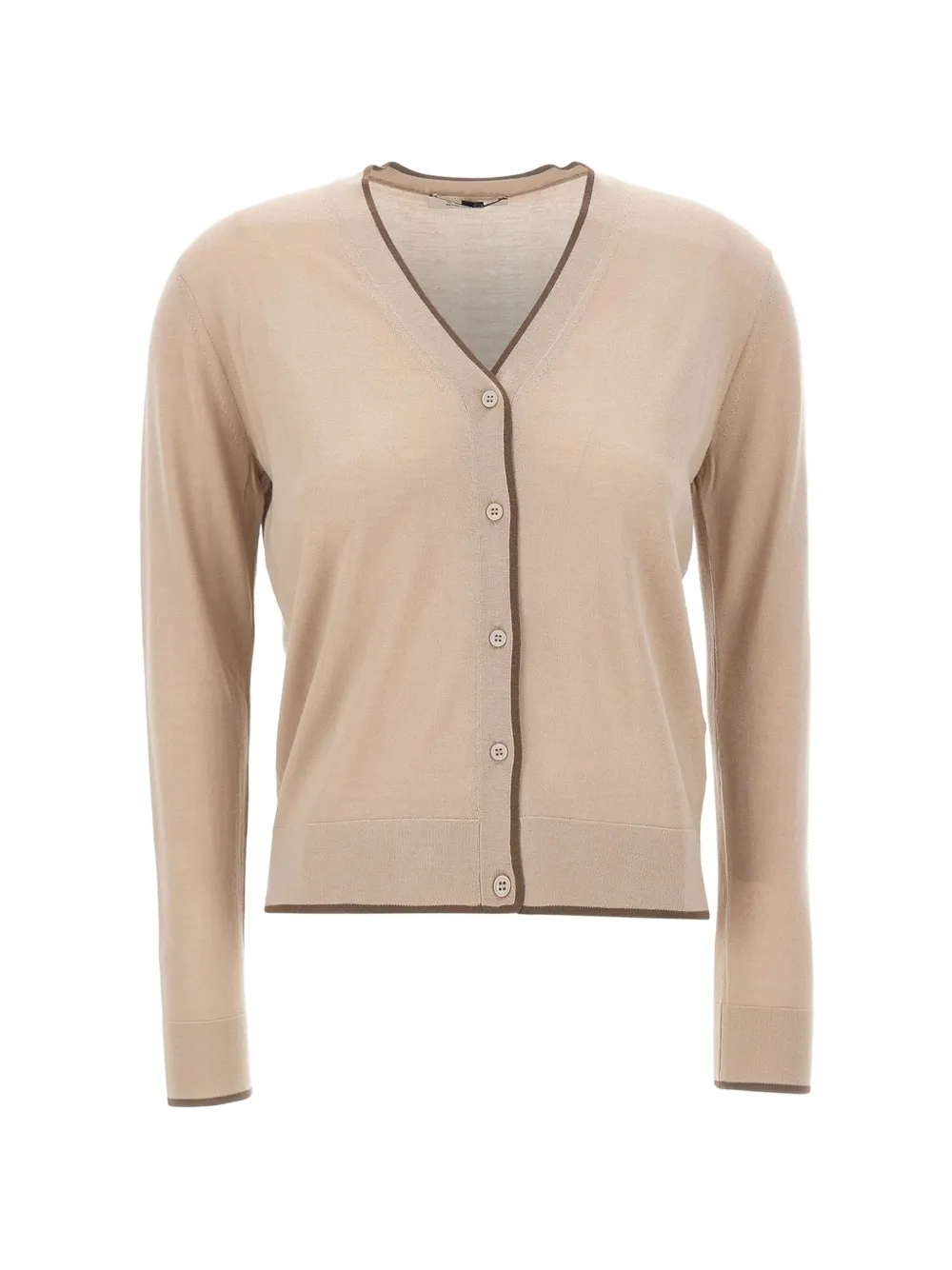 'S Max Mara V-neck contrast-trim cardigan - Nude