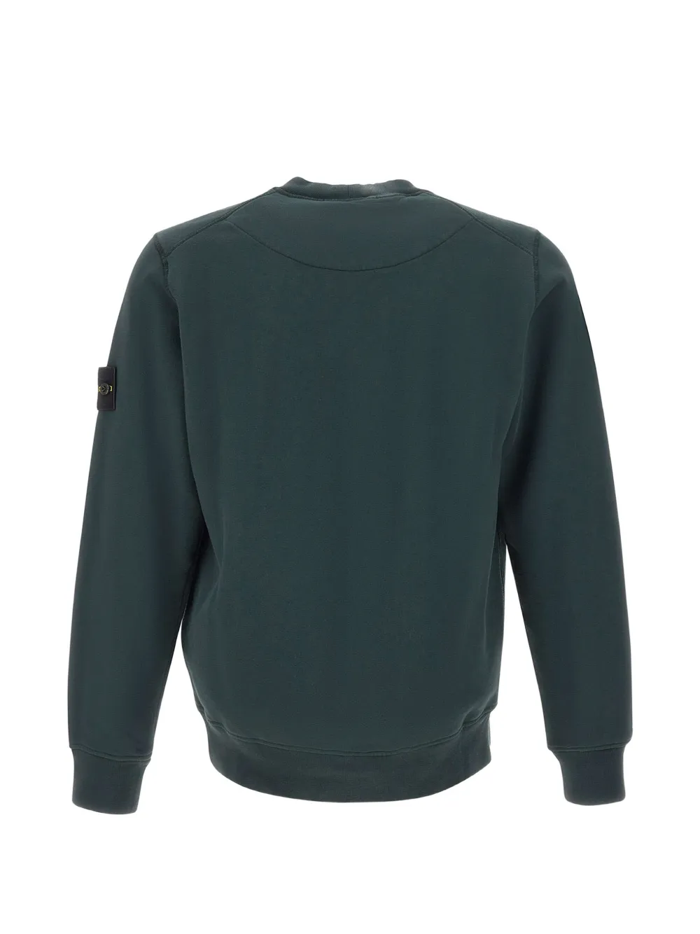 Stone Island 610060 regular-fit sweater met ronde hals en raglan mouwen van biologisch katoenen-fleece Groen