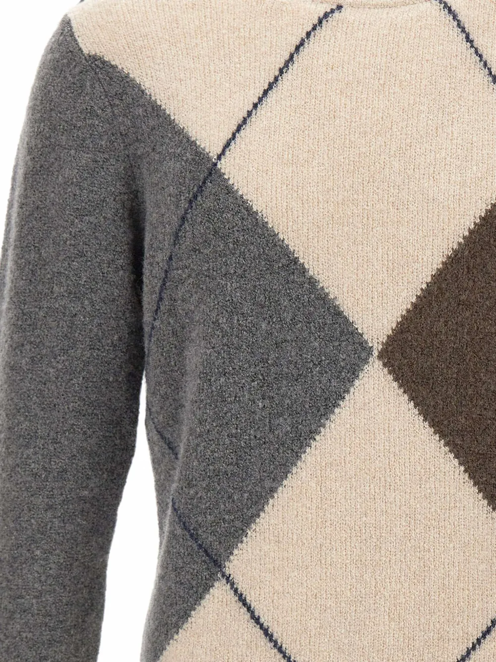 Kangra Trui met ronde hals en argyle-patroon Veelkleurig