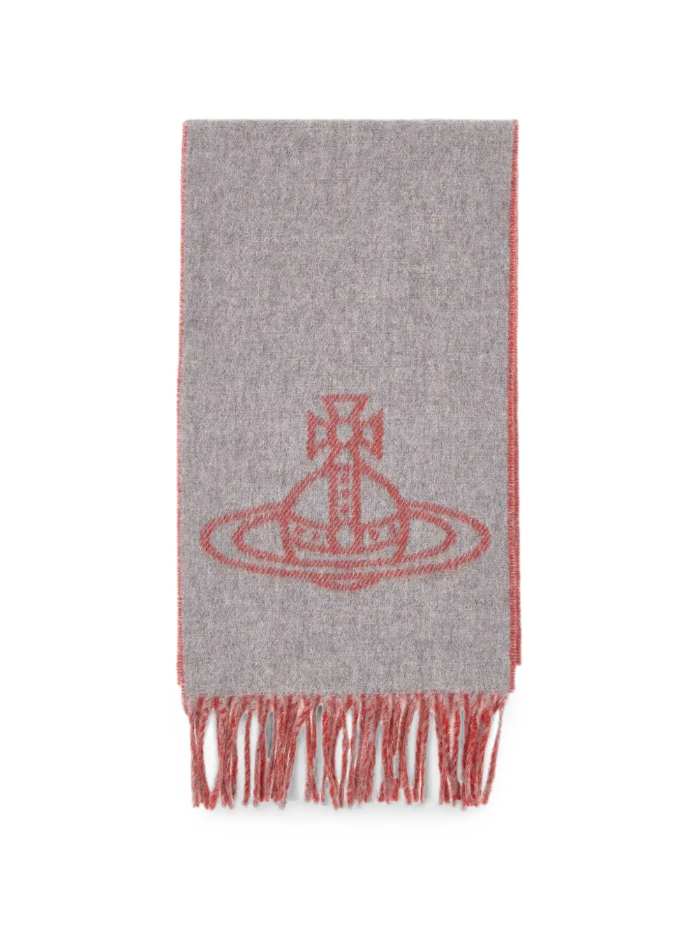 Vivienne Westwood Orb-jacquard reversible scarf - Grigio
