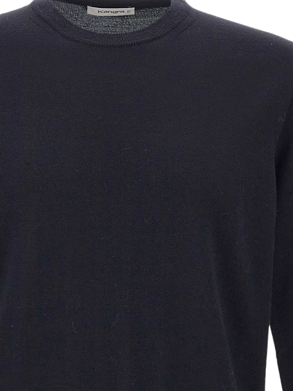 Kangra Trui met ronde hals en geribbelde afwerking Blauw