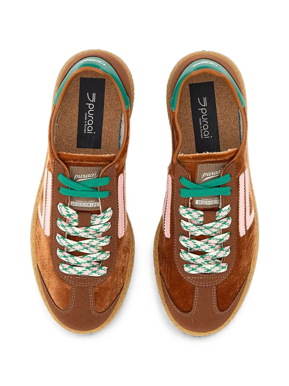 Puraai 6.01 XS sneakers met fluwelen effect Bruin