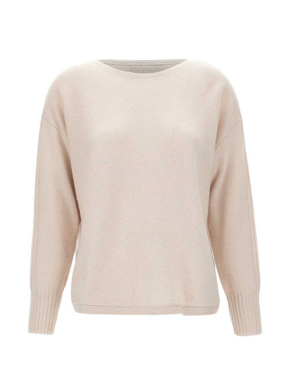 ELENA MIRÒ ribbed-detail wool sweater - Nude