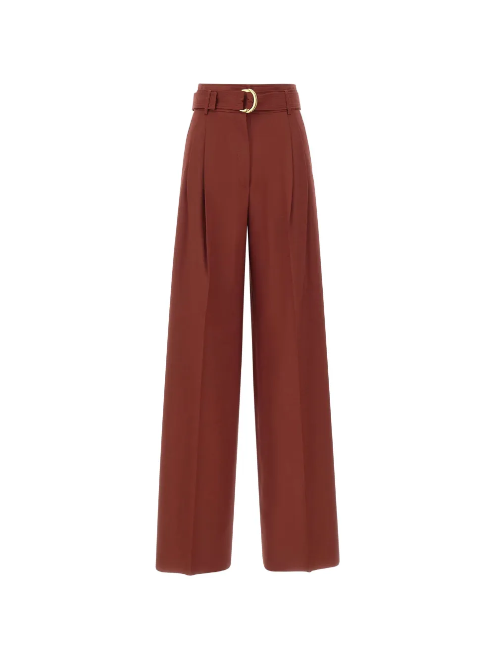 Max Mara belted pleated trousers - Rosso