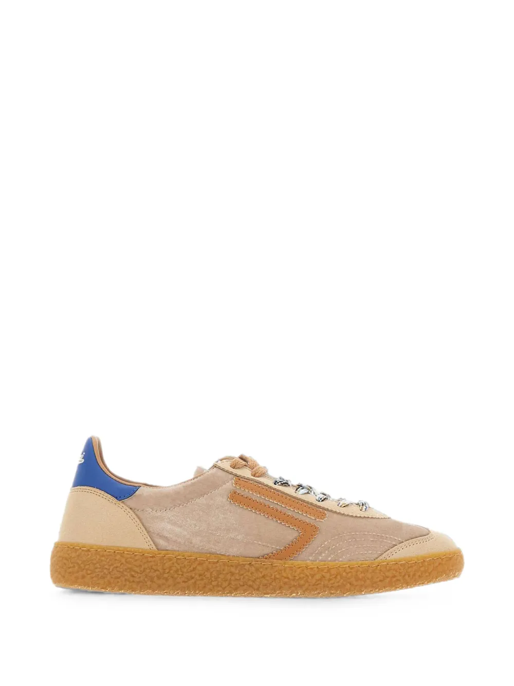 Puraai 6.01 XS velvet-effect sneakers - Nude