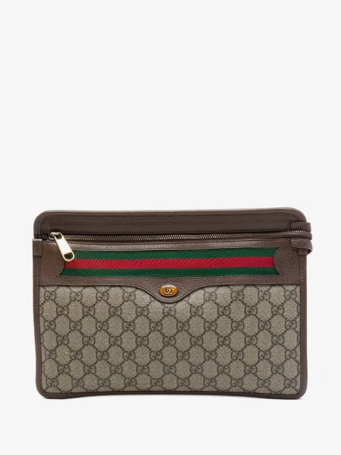 Gucci Pre-Owned 2016-2026 GG Supreme Web Ophidia clutch bag