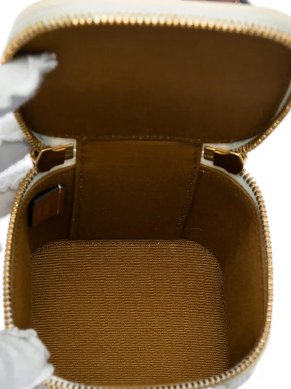 Celine Pre-Owned 2023 Mini Triomphe Coated Canvas Vanity Case