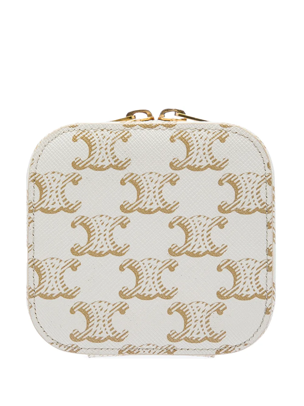 Celine Pre-Owned 2023 Mini Triomphe Coated Canvas Vanity Case