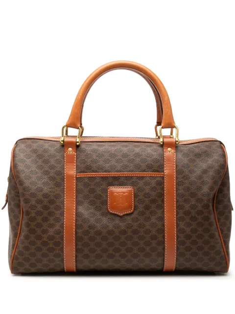 Celine Pre-Owned 2008 Macadam Coated Canvas boston bag