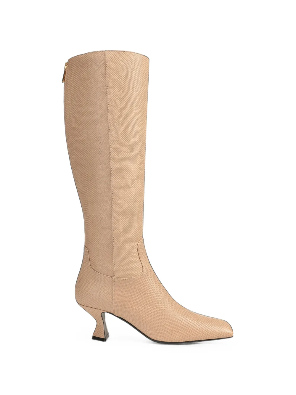 Sergio Rossi Sculpt lizard-effect leather boots - Tons neutres